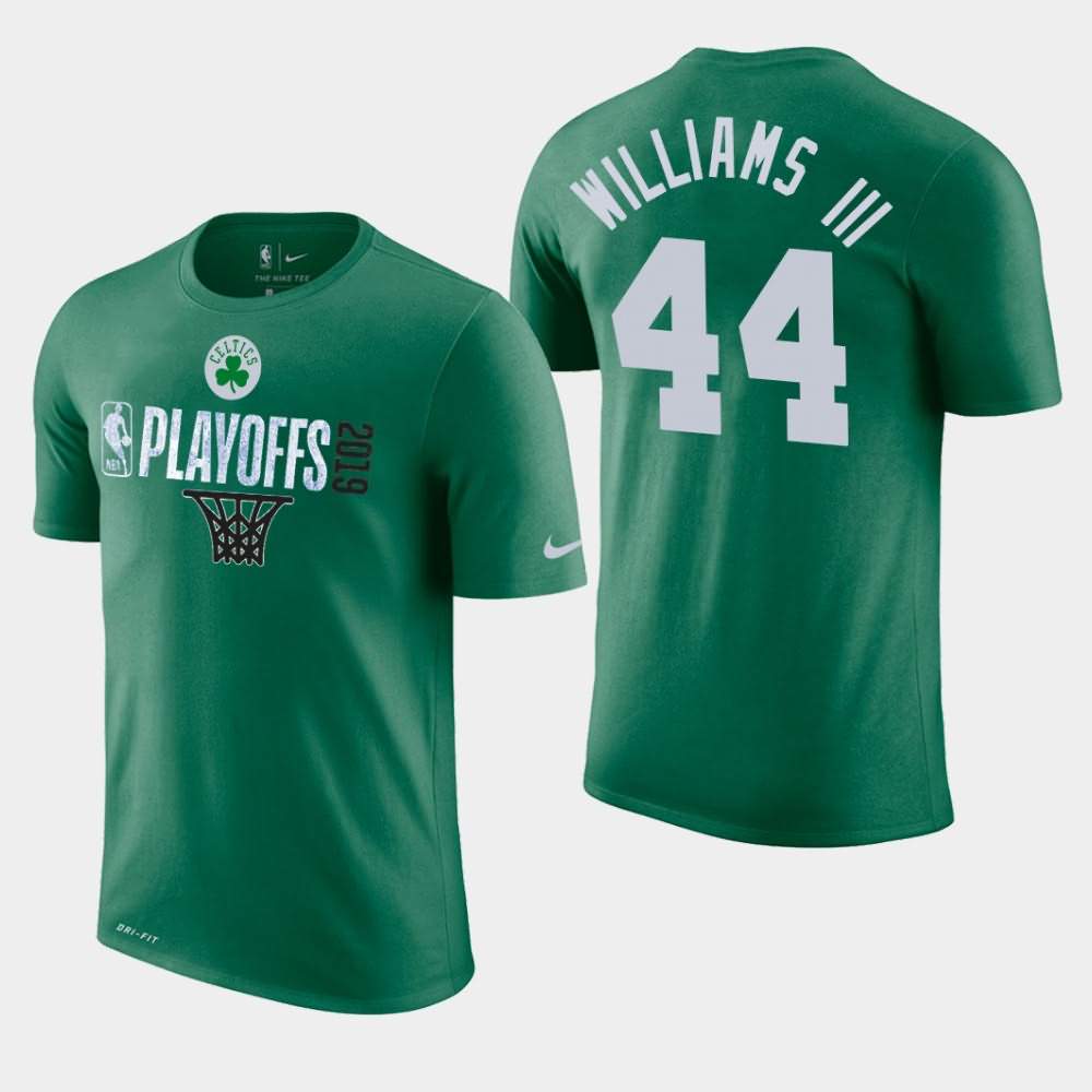 Men's Boston Celtics #44 Robert Williams III Green 2019 Net NBA Playoffs T-Shirt EWD35E8Z