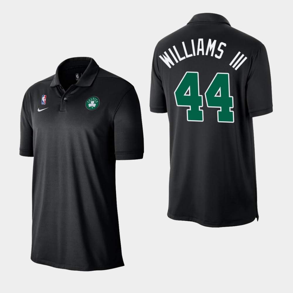 Men's Boston Celtics #44 Robert Williams III Black Nike Statement Polo KVE00E6J