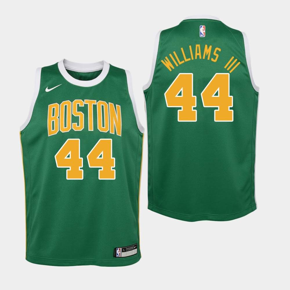Youth Boston Celtics #44 Robert Williams III Green 2018-19 Earned Jersey OOC13E6Y