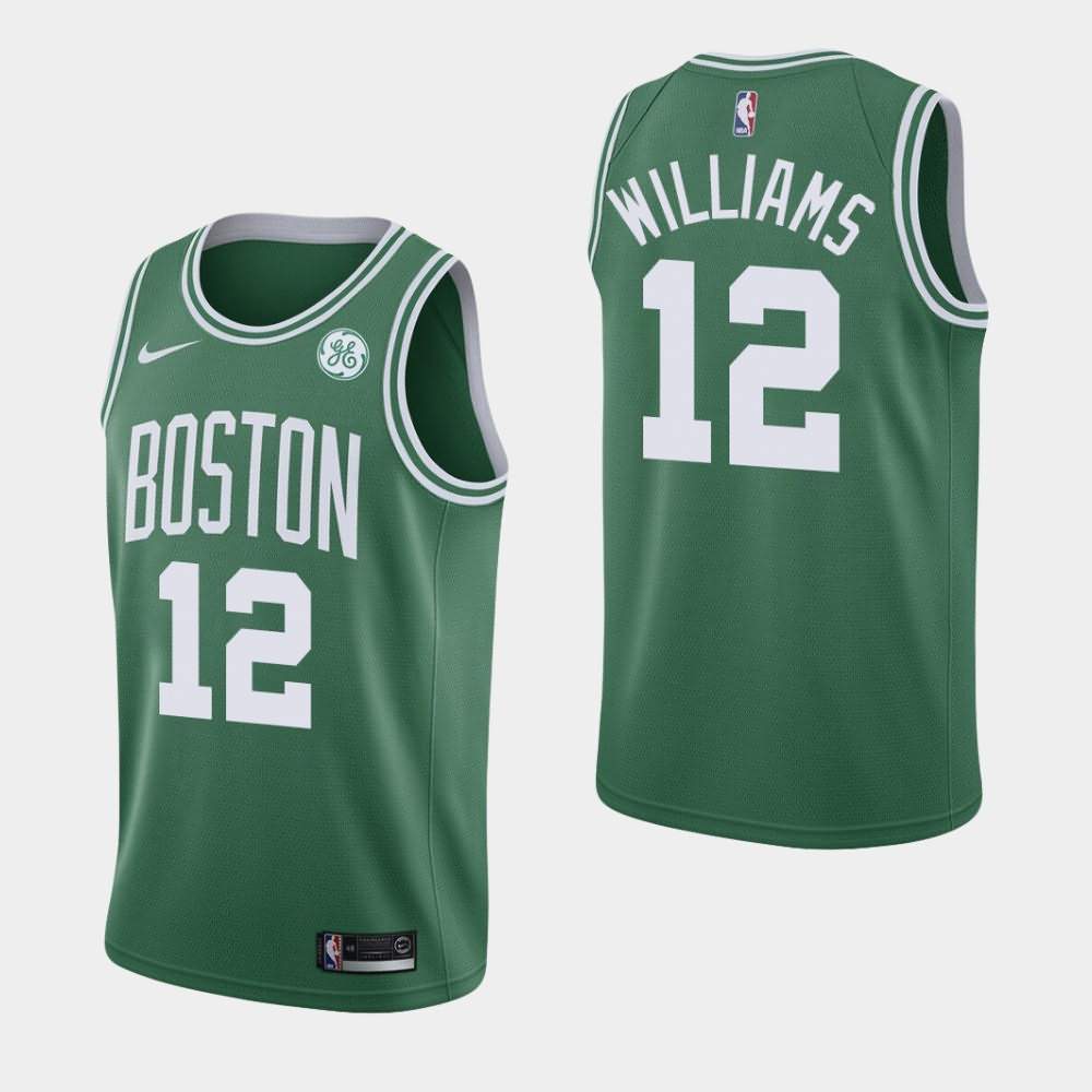 Men's Boston Celtics #12 Grant Williams Green 2019-20 GE Patch Icon ...