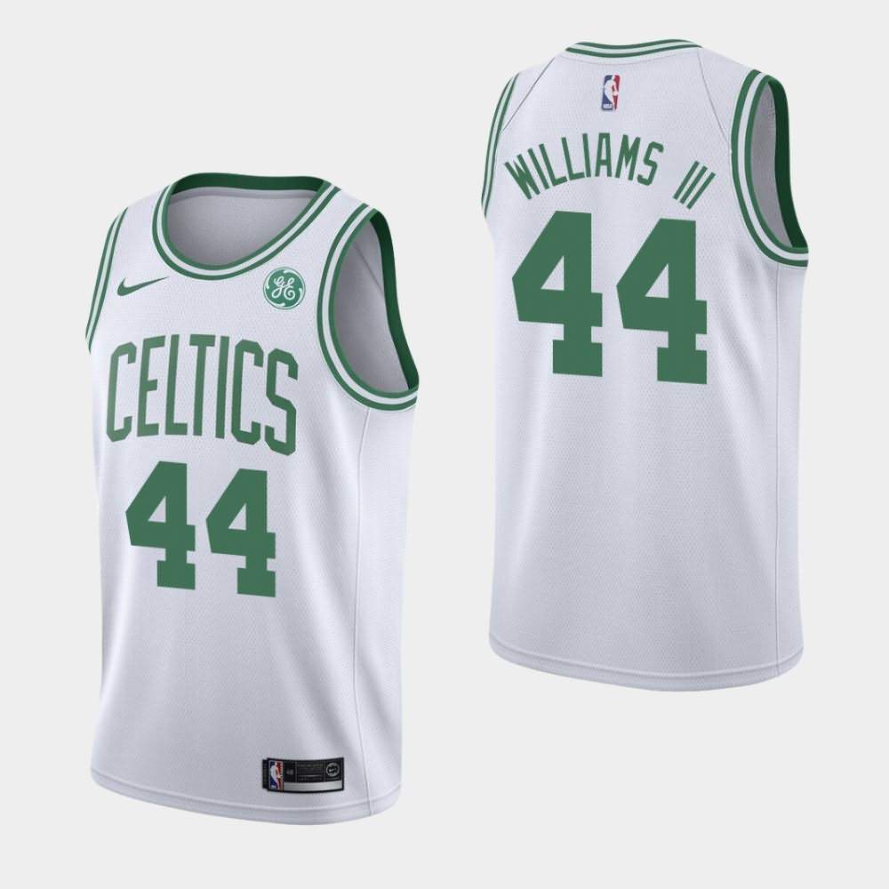 Men's Boston Celtics #44 Robert Williams III White 2019-20 GE Patch Association Jersey CLC38E6U