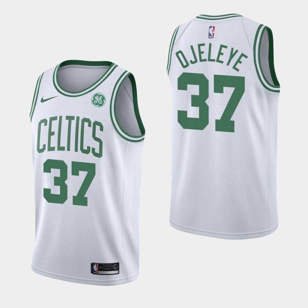 Men's Boston Celtics #37 Semi Ojeleye White 2019-20 GE Patch Association Jersey EFH38E8Q