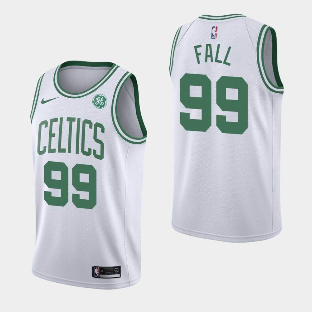 Men's Boston Celtics #99 Tacko Fall White 2019-20 GE Patch Association Jersey THL83E1Q