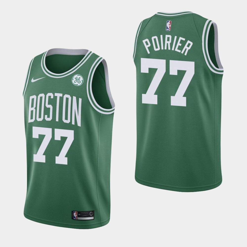 Men's Boston Celtics #77 Vincent Poirier Green 2019-20 GE Patch Icon Jersey CKF53E7O