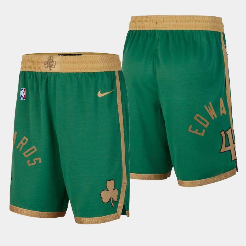 Men's Boston Celtics #4 Carsen Edwards Green 2019-20 Basketball City Shorts APR84E1F
