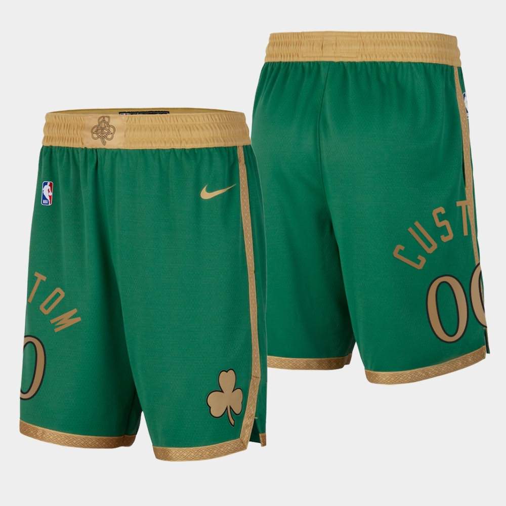 Men's Boston Celtics #00 Custom Green 2019-20 Basketball City Shorts YKS46E5F