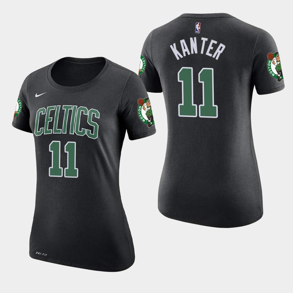 Women's Boston Celtics #11 Enes Kanter Black 2019-20 Statement T-Shirt ZQL07E7R