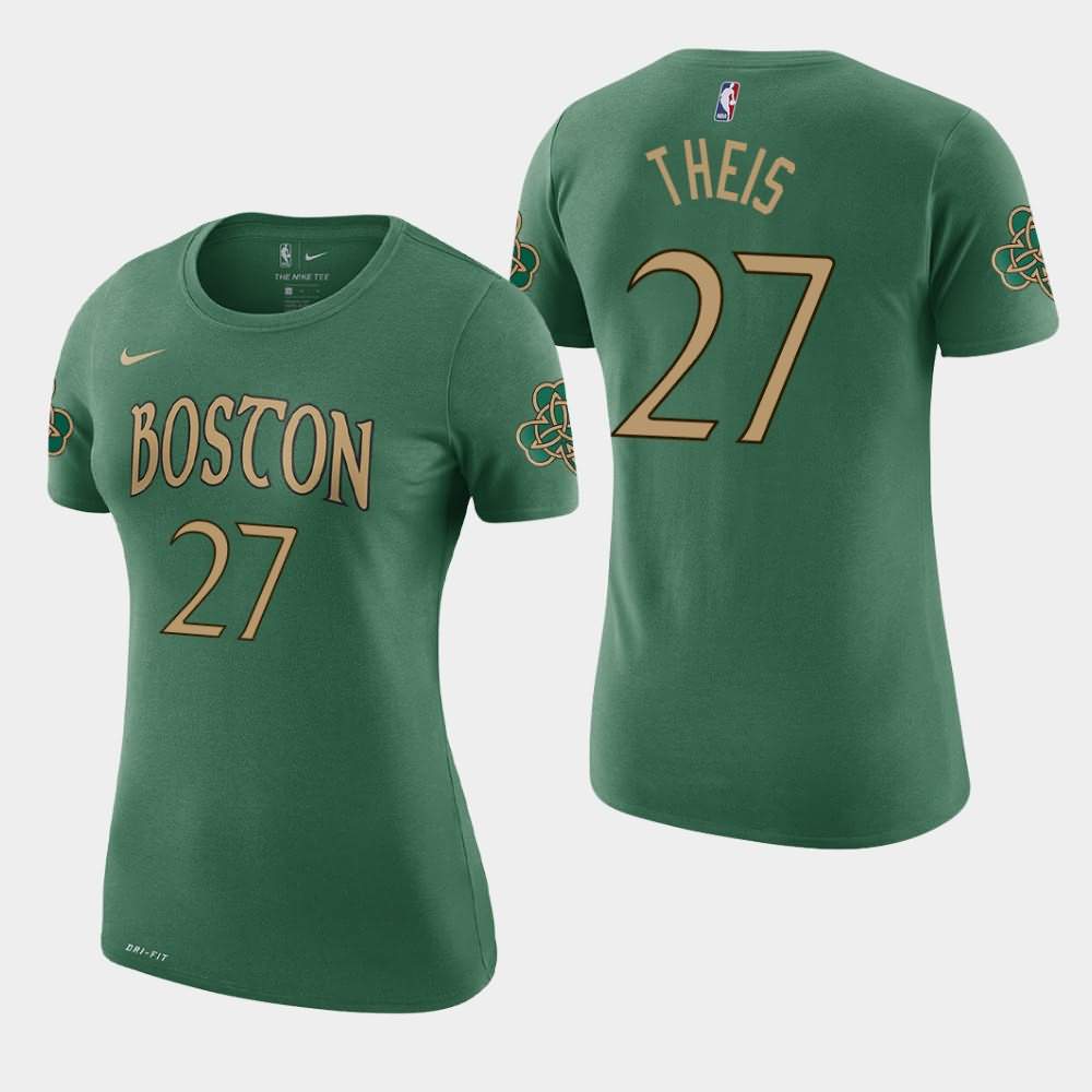 Women's Boston Celtics #27 Daniel Theis Kelly Green 2019-20 City T-Shirt FCR31E6H