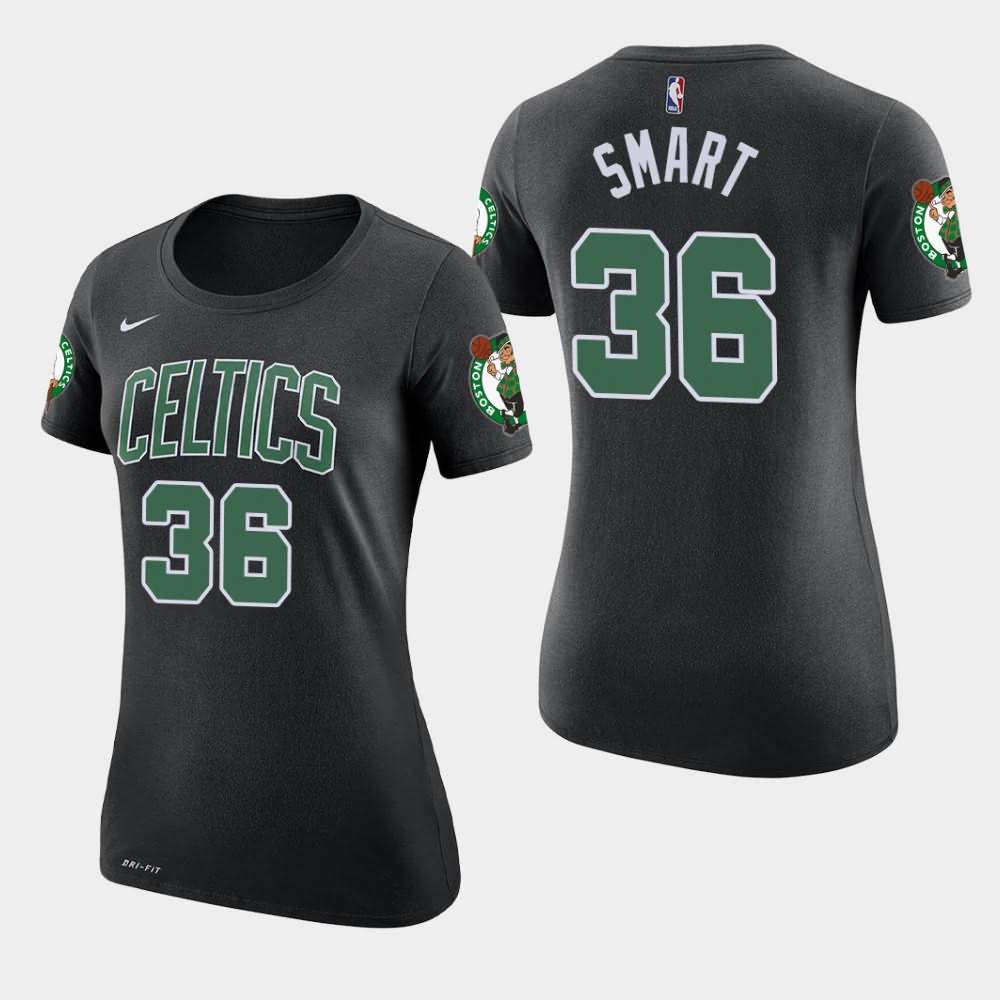 Women's Boston Celtics #36 Marcus Smart Black 2019-20 Statement T-Shirt LIQ02E8Y