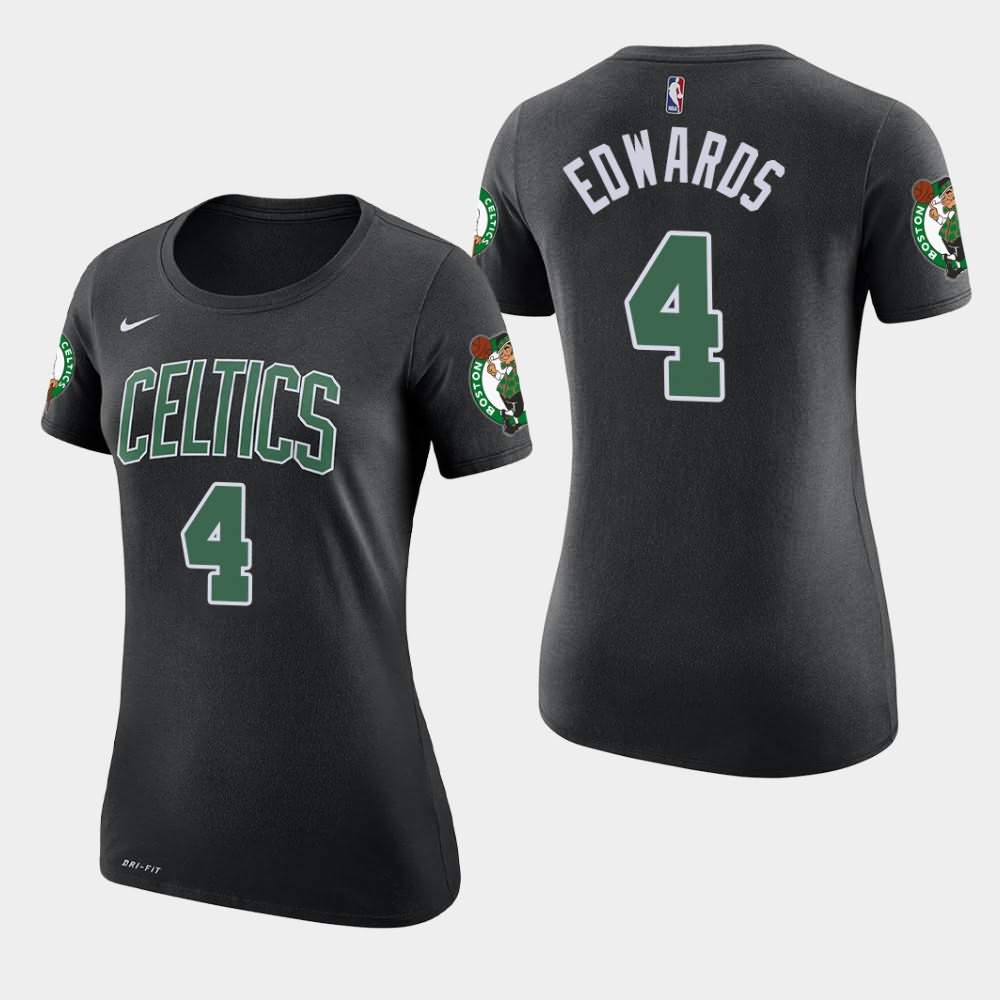Women's Boston Celtics #4 Carsen Edwards Black 2019-20 Statement T-Shirt PEI03E6P