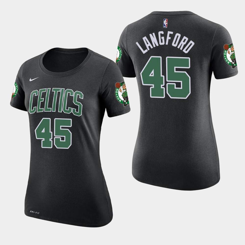 Women's Boston Celtics #45 Romeo Langford Black 2019-20 Statement T-Shirt QAJ45E5P