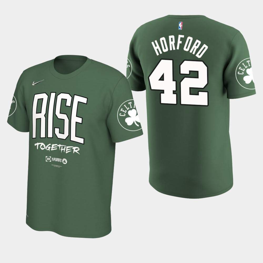 Men's Boston Celtics #42 Al Horford Kelly Green 2019 Team Mantra NBA Playoffs Bound T-Shirt VDT15E0E