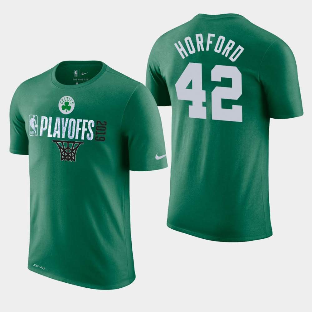 Men's Boston Celtics #42 Al Horford Green 2019 Net NBA Playoffs T-Shirt YXC87E4C