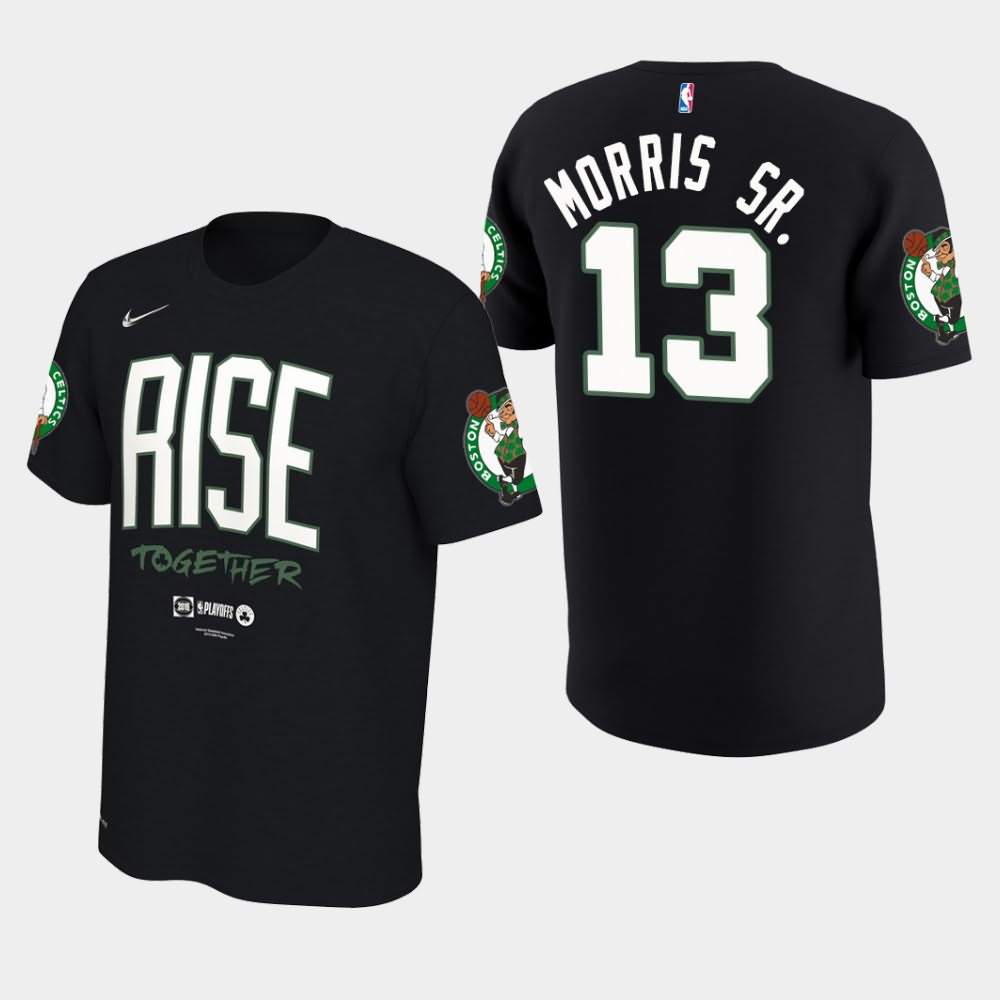 Men's Boston Celtics #13 Marcus Morris Sr. Black 2019 Team Mantra NBA Playoffs Bound T-Shirt CNN23E3Z