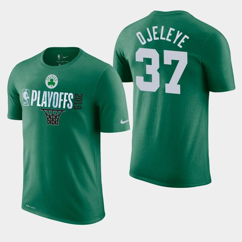 Men's Boston Celtics #37 Semi Ojeleye Green 2019 Net NBA Playoffs T-Shirt BJH48E6C