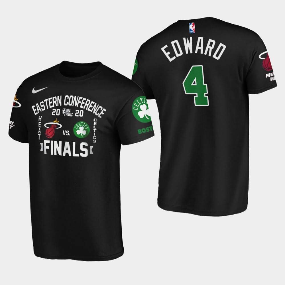 Men's Boston Celtics #4 Carsen Edwards Black Matchup Trap 2020 Eastern Conference Finals T-Shirt YMA52E4E
