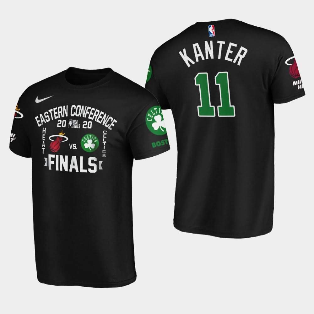 Men's Boston Celtics #11 Enes Kanter Black Matchup Trap 2020 Eastern Conference Finals T-Shirt HUB24E4M