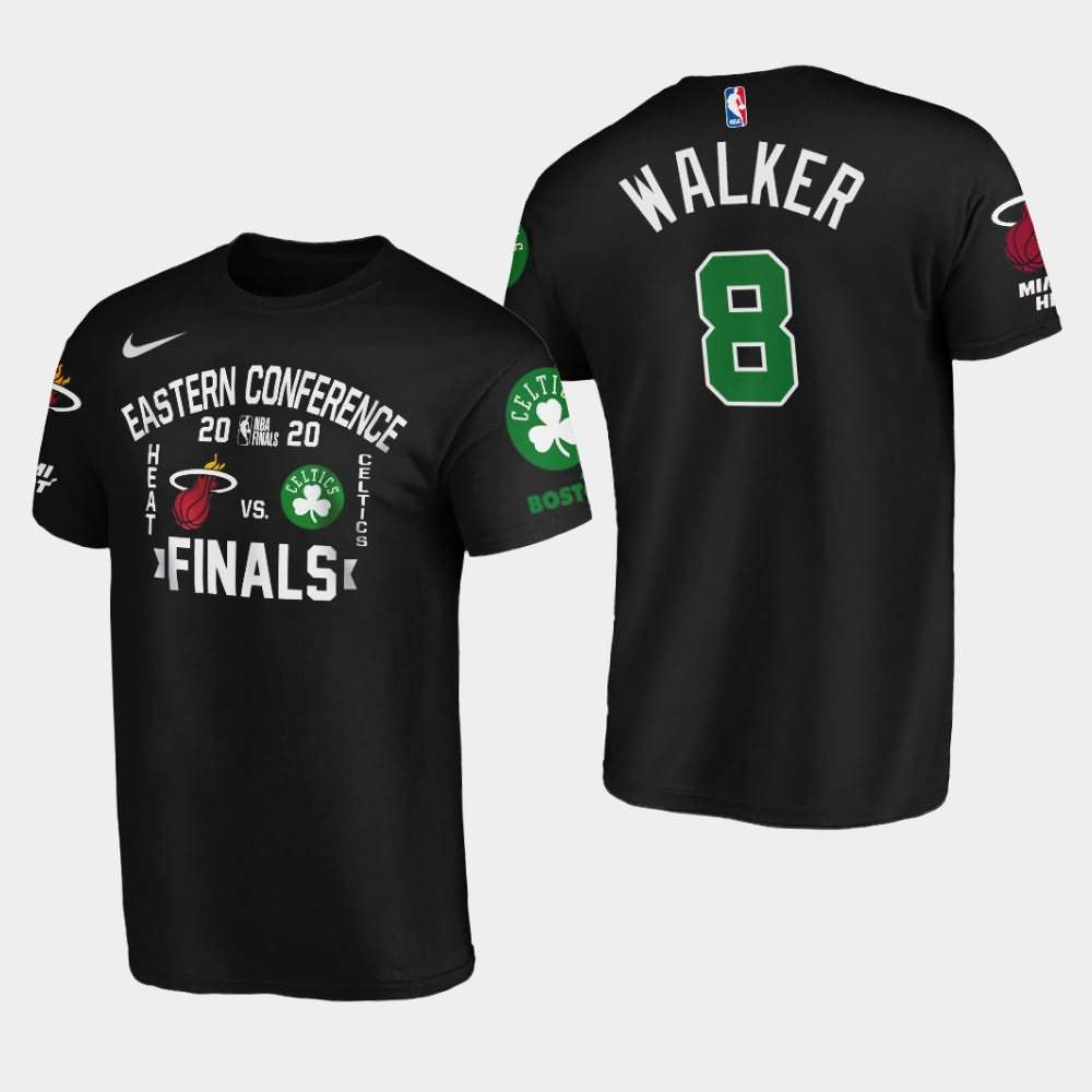 Men's Boston Celtics #8 Kemba Walker Black Matchup Trap 2020 Eastern Conference Finals T-Shirt IGZ65E6W