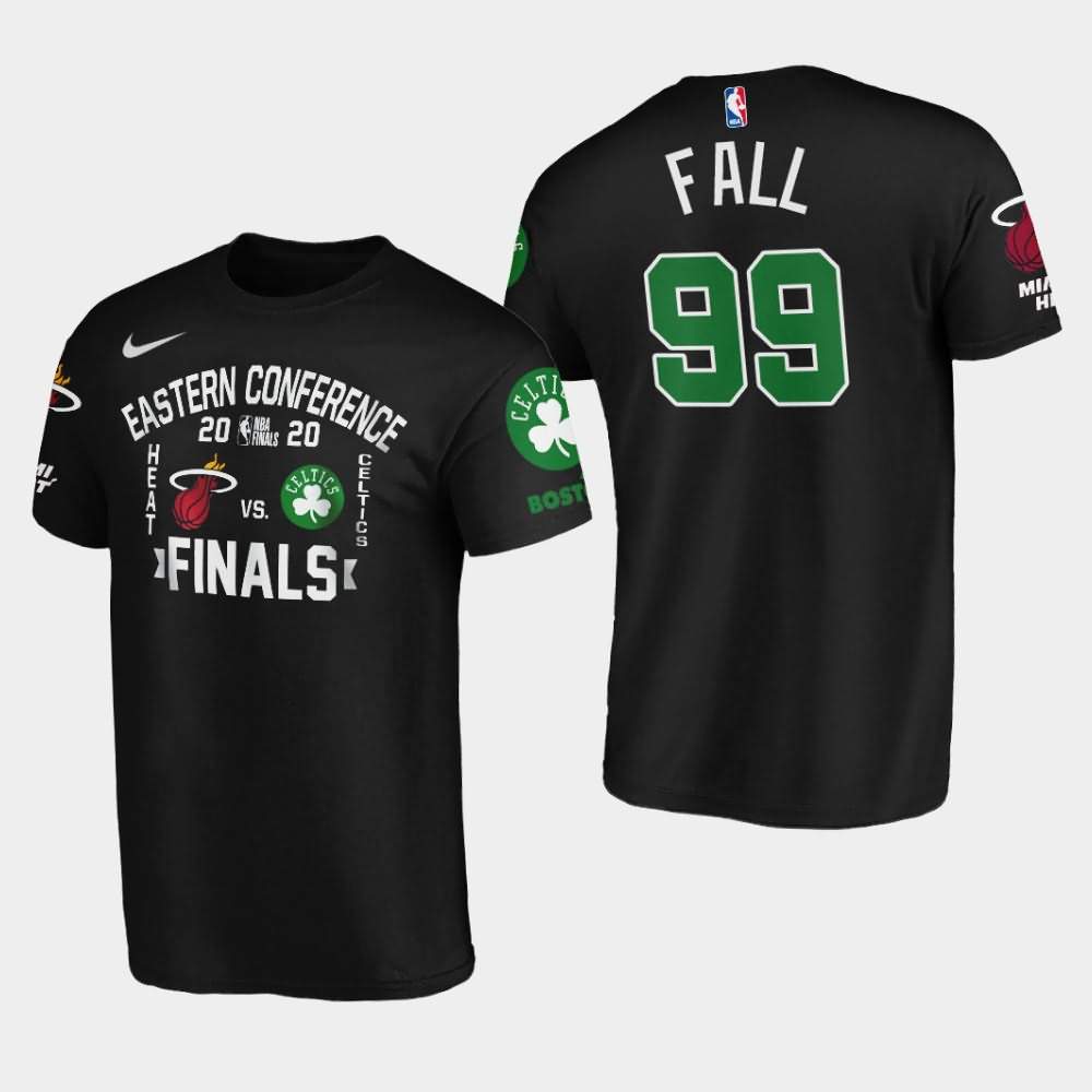 Men's Boston Celtics #99 Tacko Fall Black Matchup Trap 2020 Eastern Conference Finals T-Shirt PUO35E6E