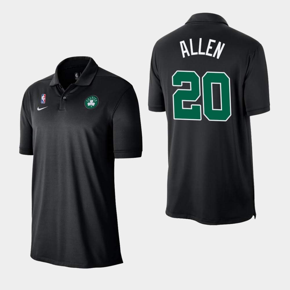 Men's Boston Celtics #20 Ray Allen Black Nike Statement Polo IRC73E5Z