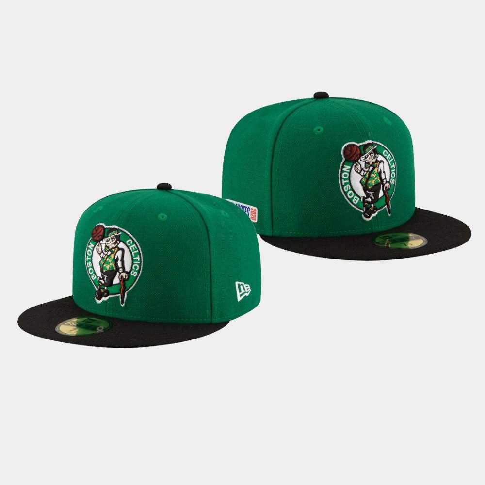 Men's Boston Celtics Green 59FIFTY Fitted 2020 NBA Playoffs Bound Hat LOT45E3D