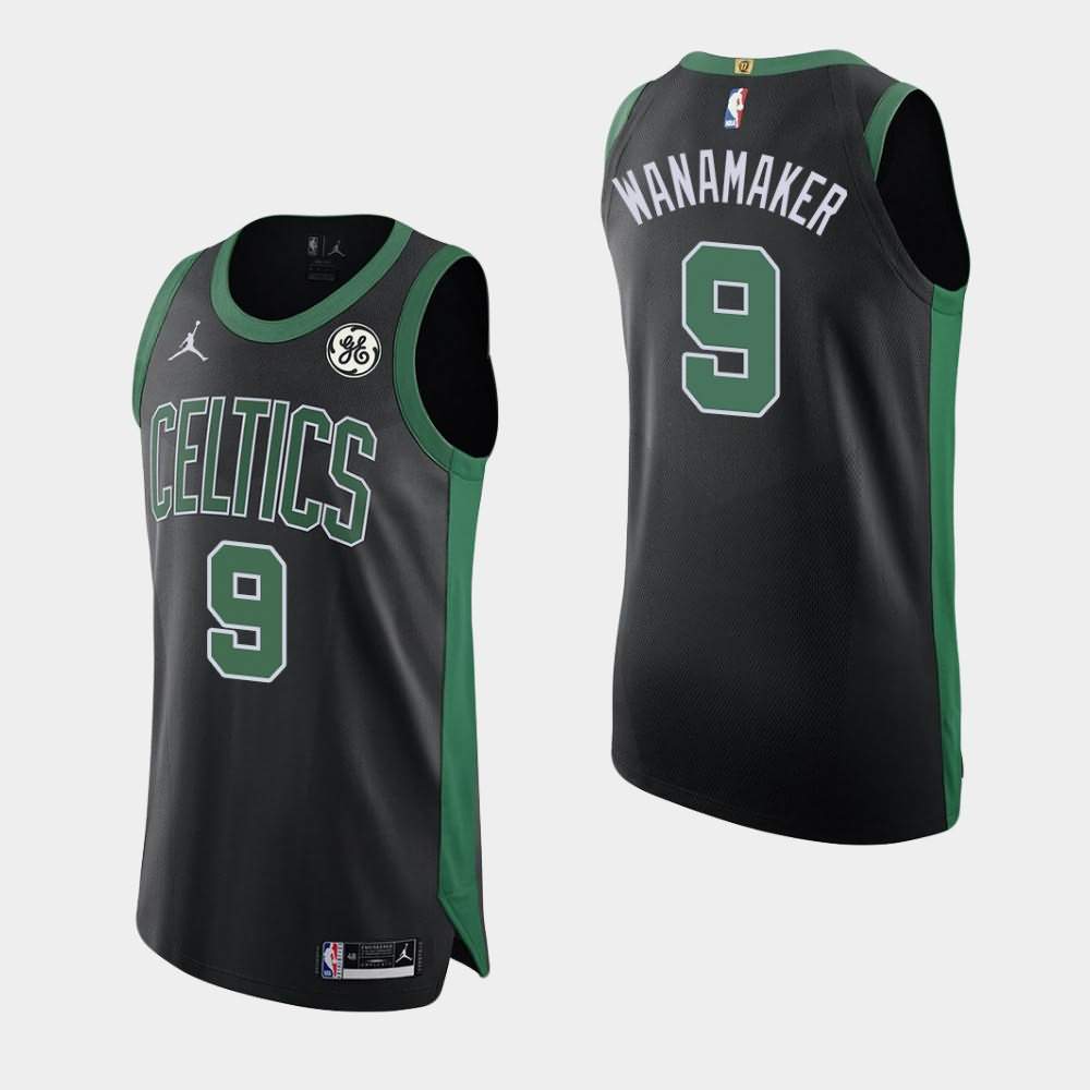 Men's Boston Celtics #9 Brad Wanamaker Black 2020-21 GE Patch Statement Jersey SLD02E0A