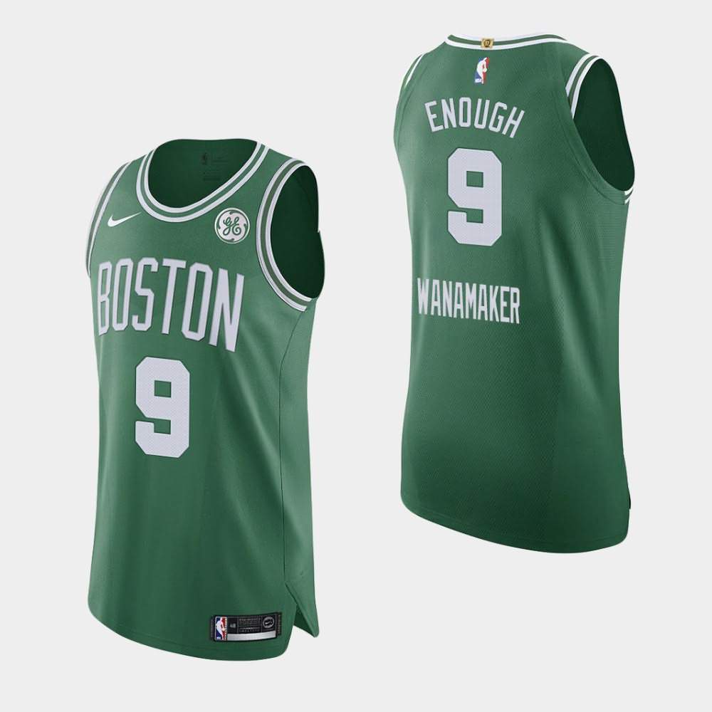 Men's Boston Celtics #9 Brad Wanamaker Green Icon GE Patch Enough Orlando Return Jersey ZOT71E4F