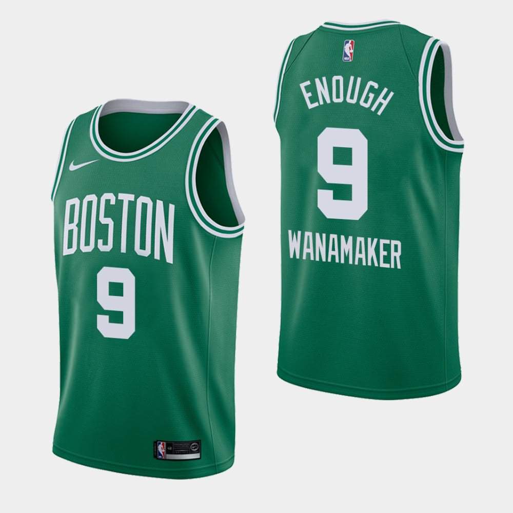 Men's Boston Celtics #9 Brad Wanamaker Green Icon Enough Orlando Return Jersey CRI00E4R