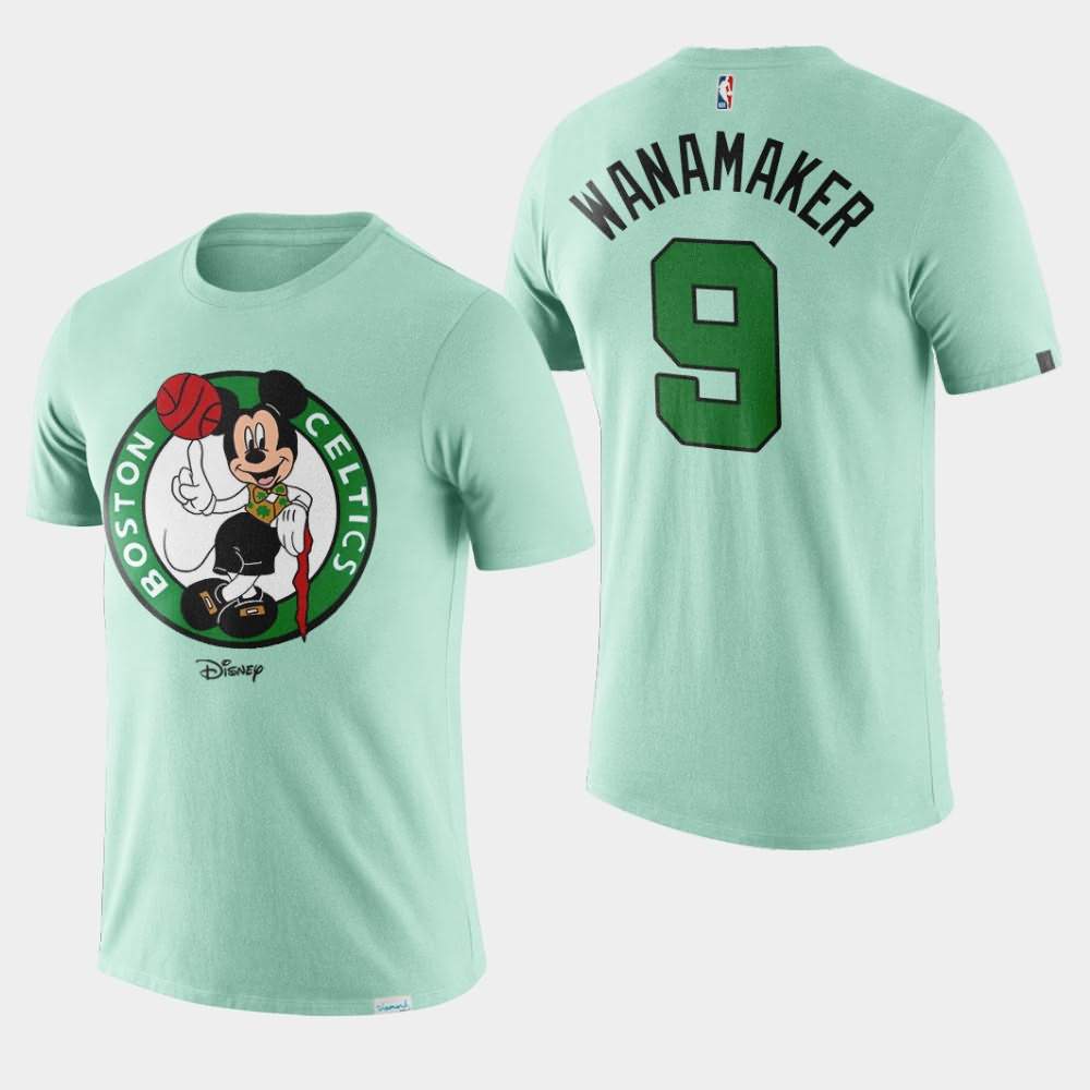 Men's Boston Celtics #9 Brad Wanamaker Green Mickey Mouse Disney X NBA Mascot Crossover T-Shirt EGJ61E8K