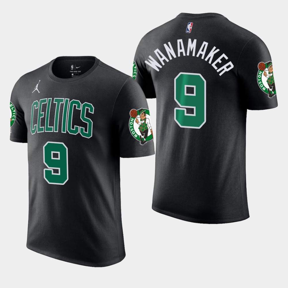 Men's Boston Celtics #9 Brad Wanamaker Black Jordan Brand Statement T-Shirt OIO13E1V