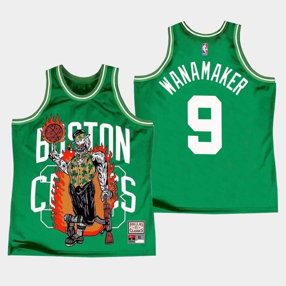 Men's Boston Celtics #9 Brad Wanamaker Green Warren Lotas Jersey VYS61E5C