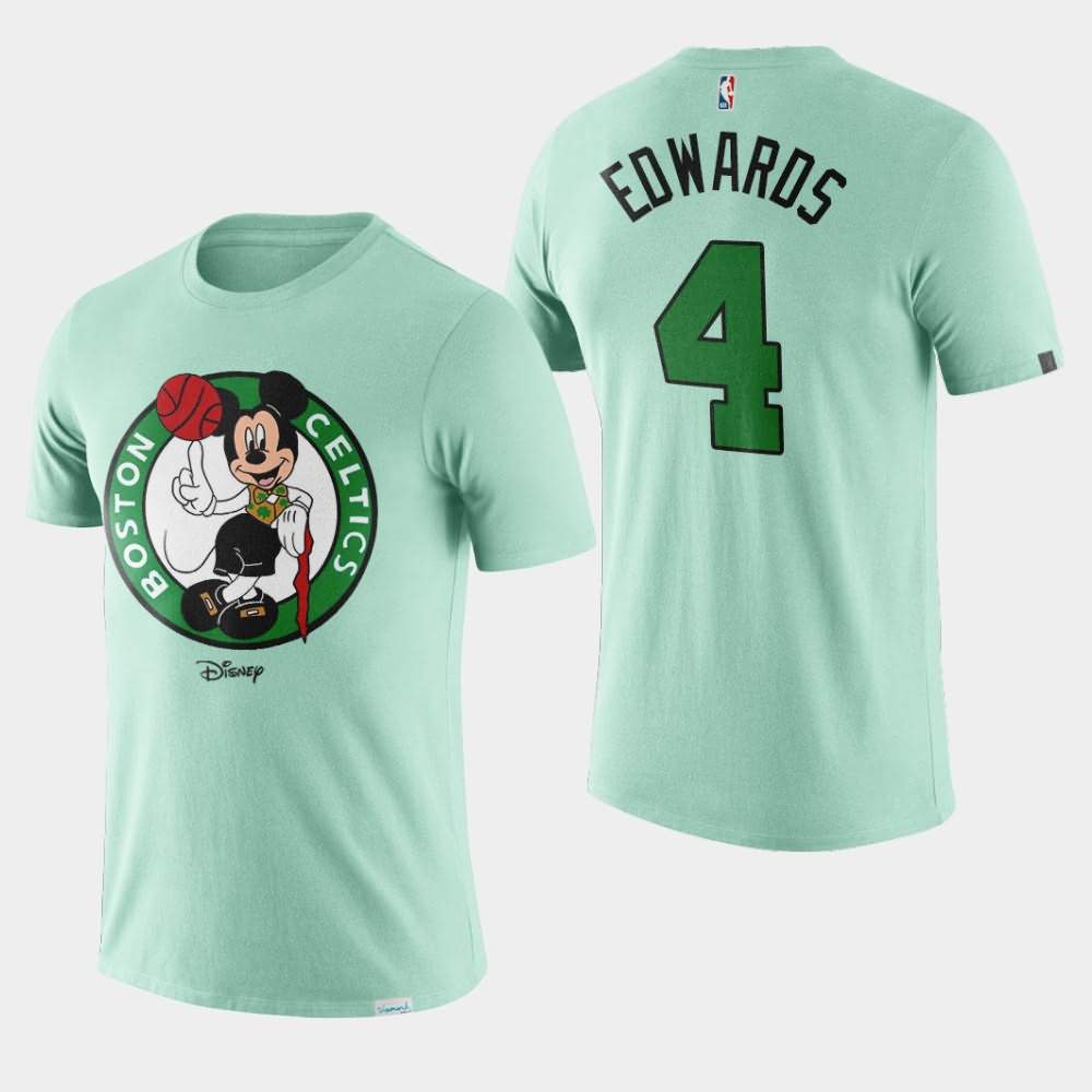 Men's Boston Celtics #4 Carsen Edwards Green Mickey Mouse Disney X NBA Mascot Crossover T-Shirt JHA88E6X