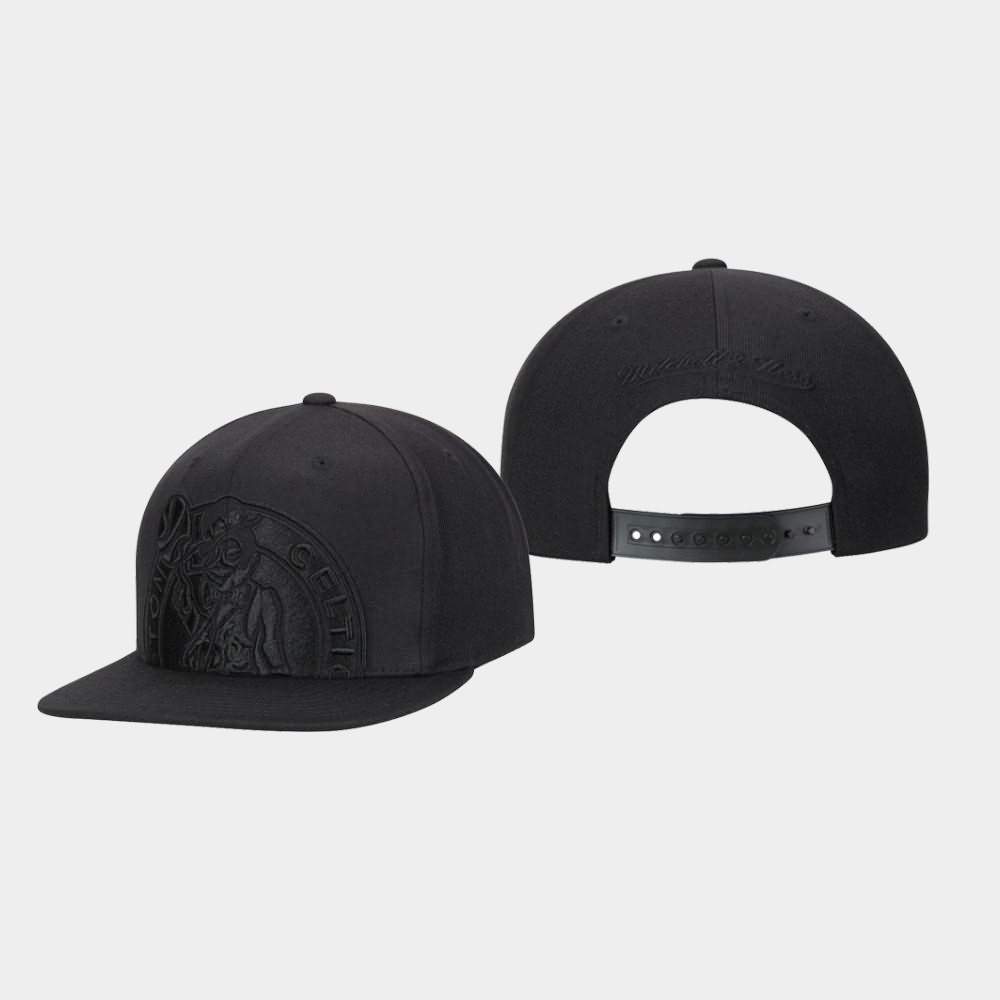 Men's Boston Celtics Black Snapback Adjustable Cropped XL Logo Hat UVW85E3V