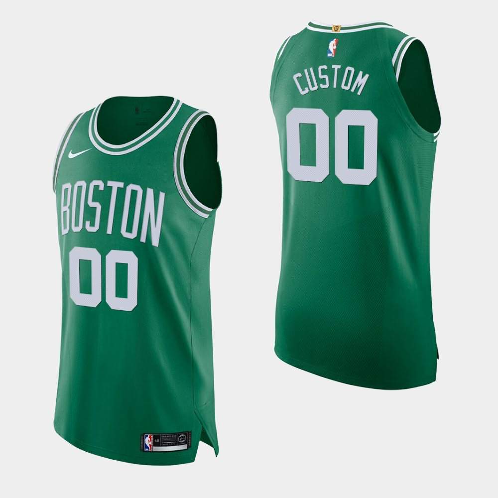 Men's Boston Celtics #00 Custom Green 2020-21 Icon Jersey ECE07E3L