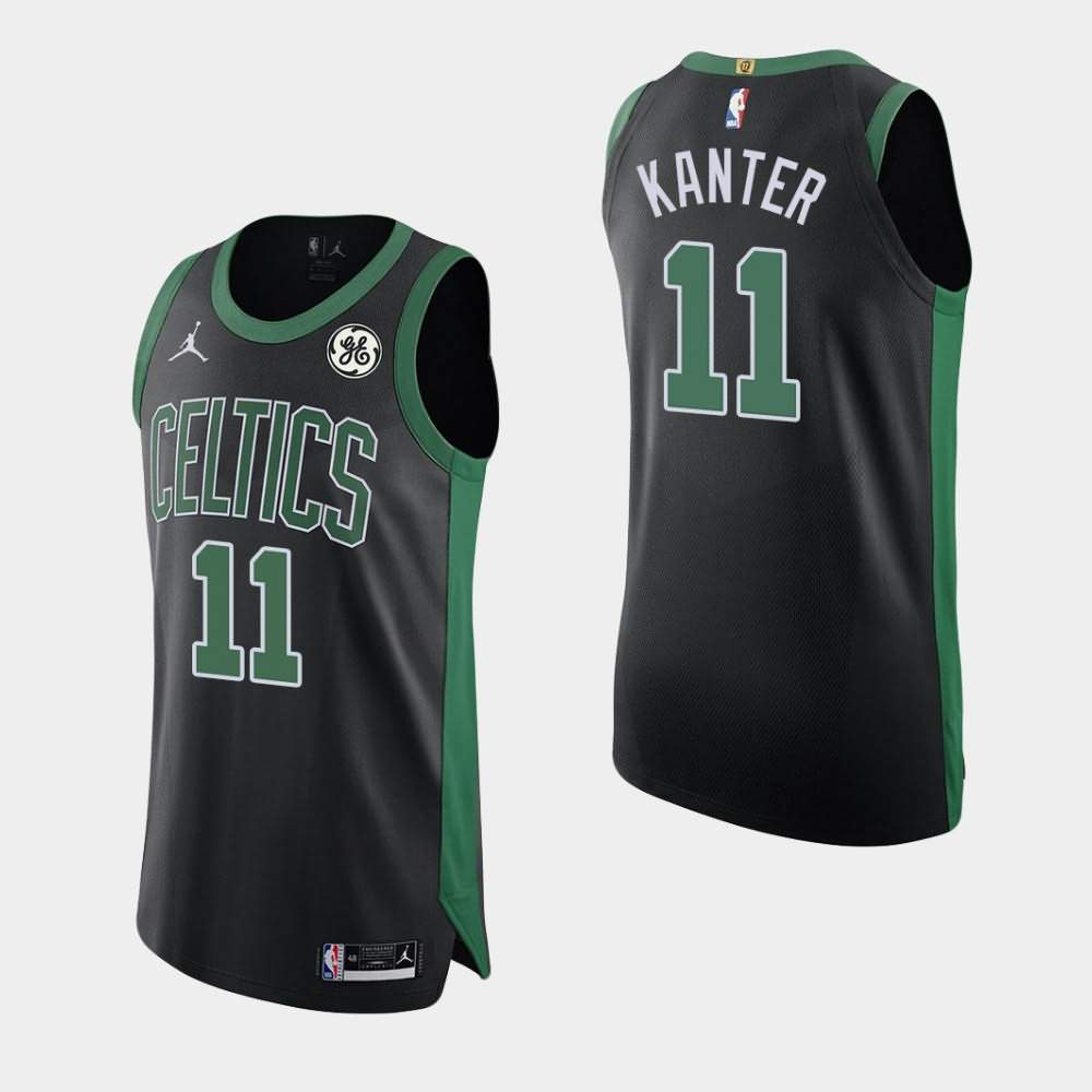 Men's Boston Celtics #11 Enes Kanter Black 2020-21 GE Patch Statement Jersey ZRE14E4Q