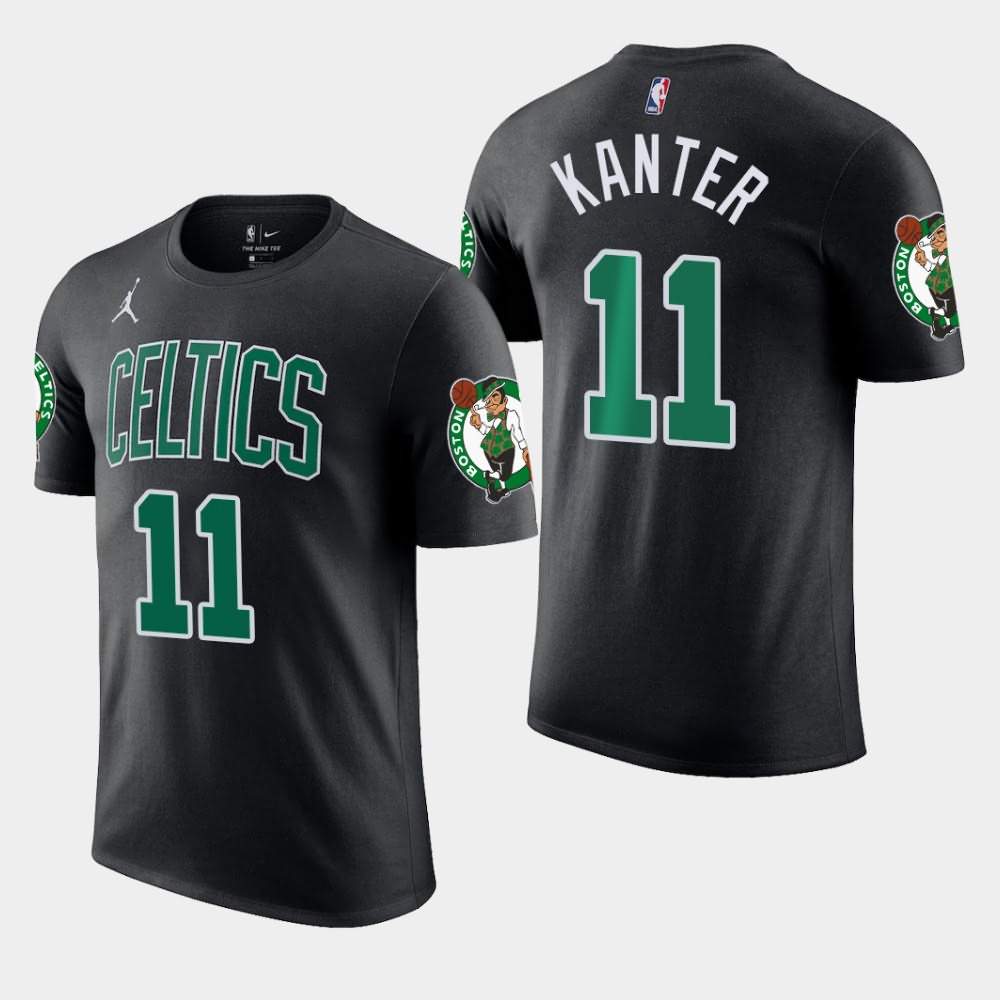 Men's Boston Celtics #11 Enes Kanter Black Jordan Brand Statement T-Shirt FCD66E8E