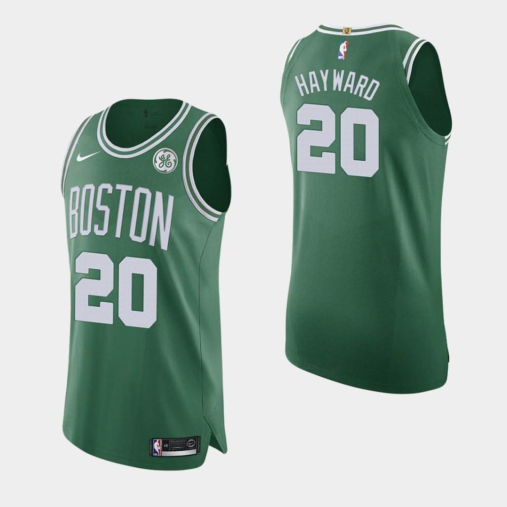Men's Boston Celtics #20 Gordon Hayward Green 2020-21 GE Patch Icon Jersey QKY00E0H