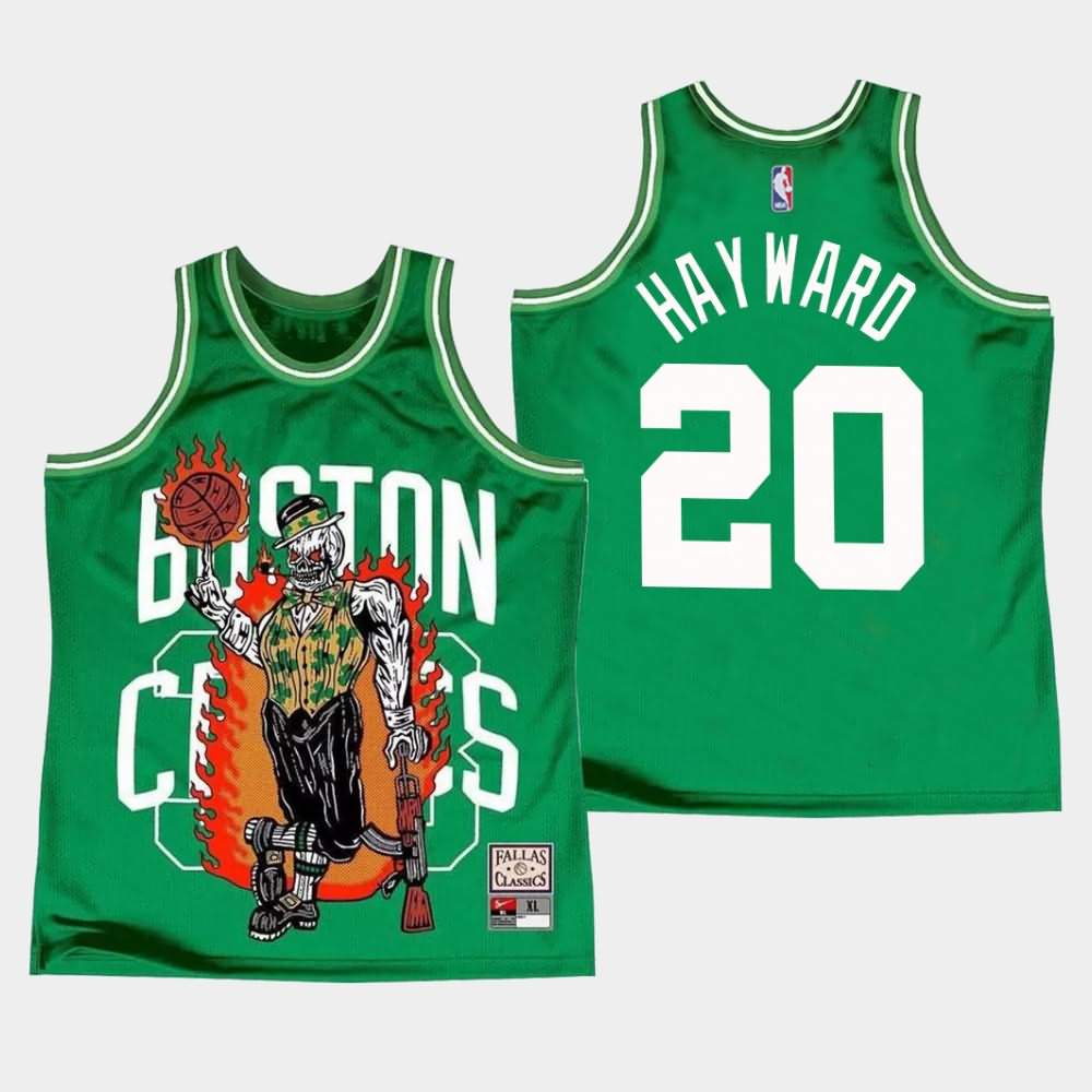 Men's Boston Celtics #20 Gordon Hayward Green Warren Lotas Jersey ZWT71E2S