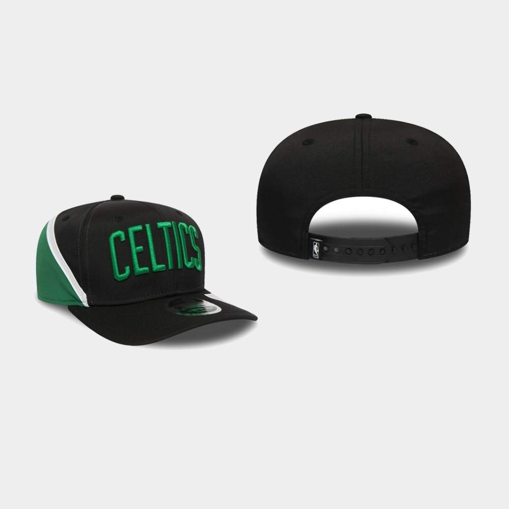 Men's Boston Celtics Black 9FIFTY Hook Strech Hat JEC15E3F