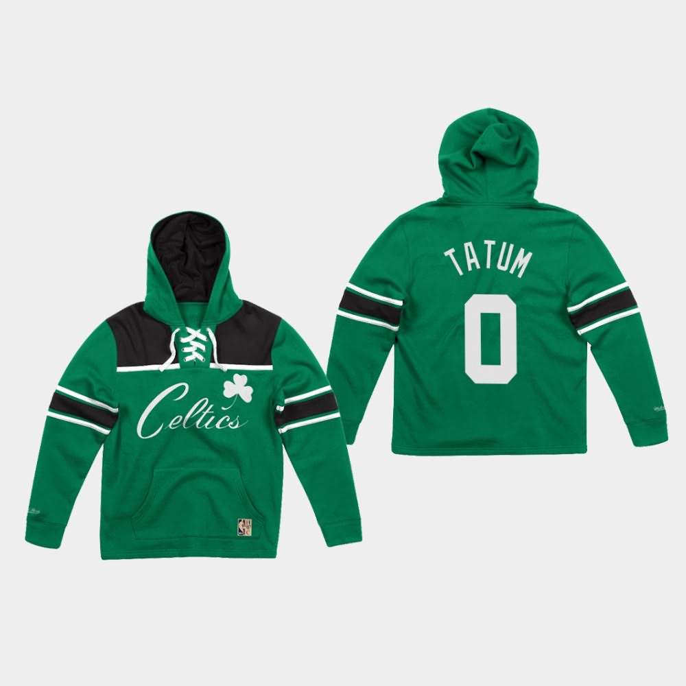 Men's Boston Celtics #0 Jayson Tatum Green Fleece Hockey Hoodie NPZ14E8Y