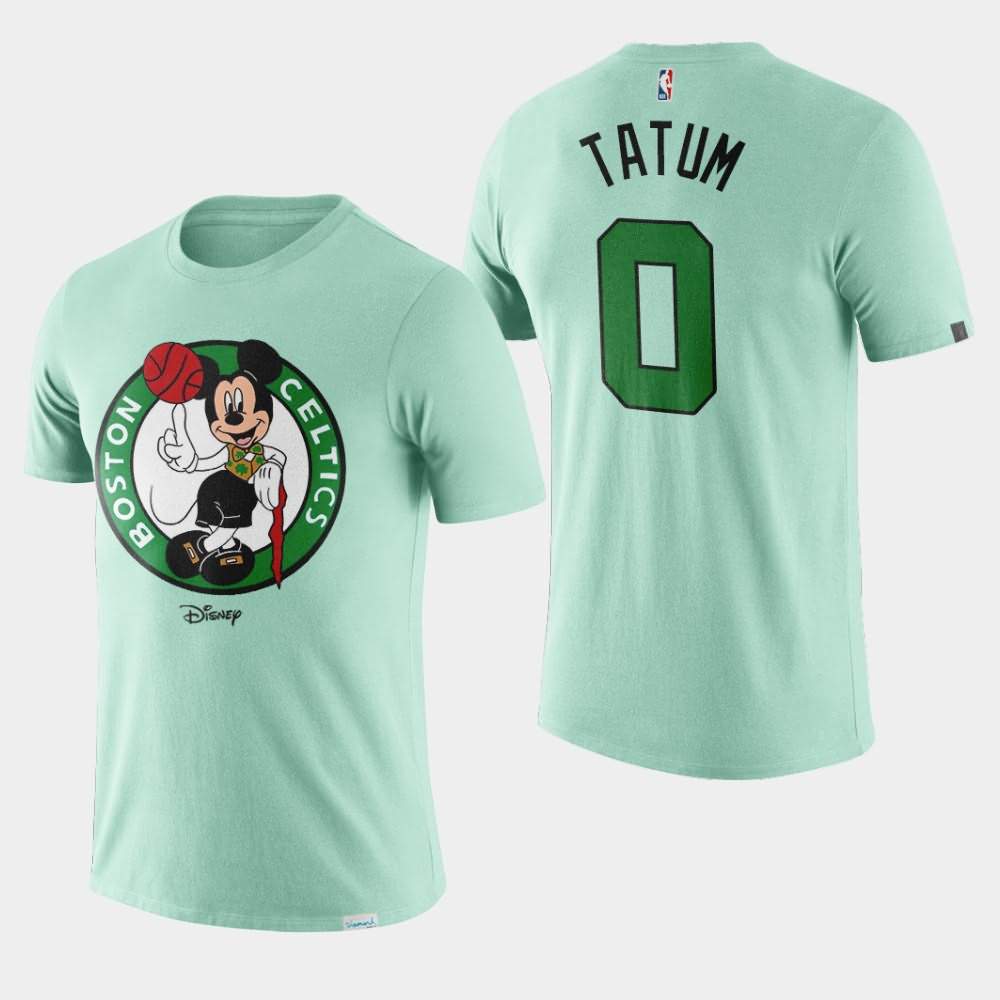 Men's Boston Celtics #0 Jayson Tatum Green Mickey Mouse Disney X NBA Mascot Crossover T-Shirt ECH05E4Z