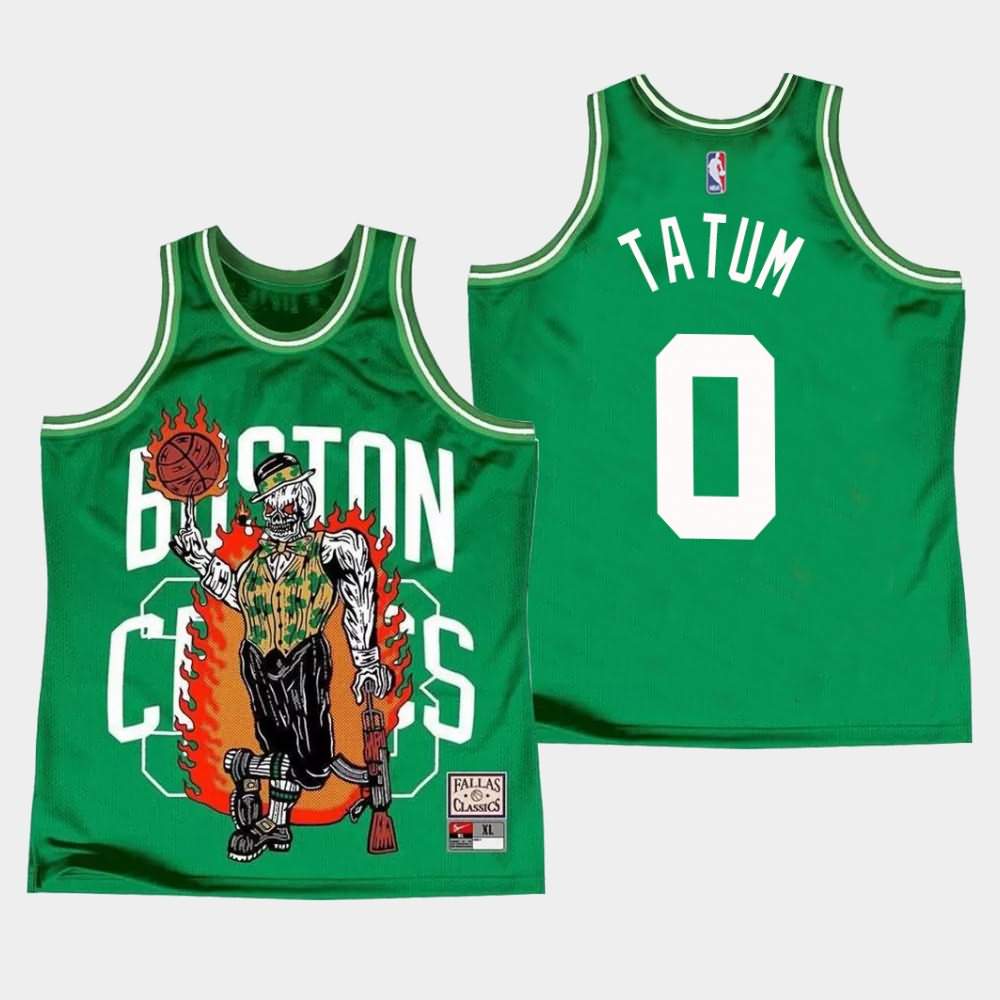 Men's Boston Celtics #0 Jayson Tatum Green Warren Lotas Jersey CQO52E1D