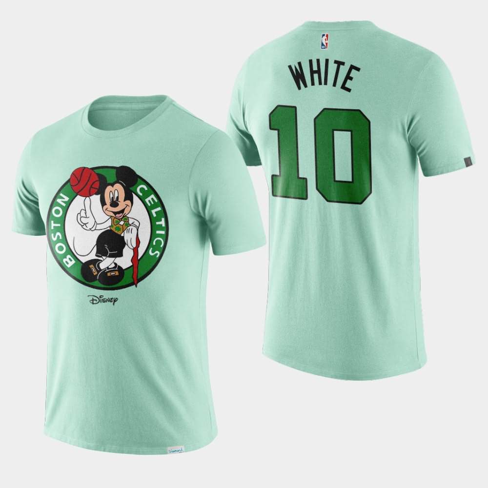Men's Boston Celtics #10 Jo Jo White Green Mickey Mouse Disney X NBA Mascot Crossover T-Shirt FDY42E5Q