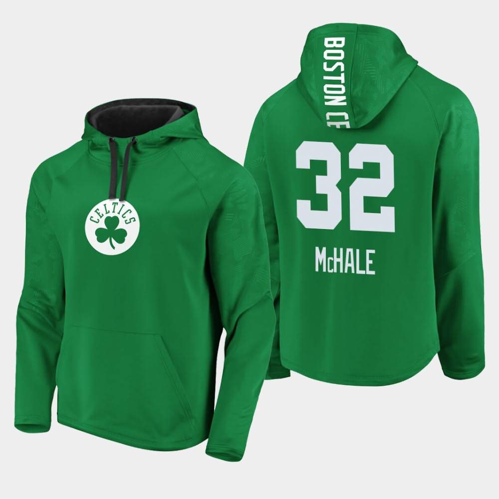 Men's Boston Celtics #32 Kevin McHale Kelly Green Defender Performance Primary Logo Iconic Hoodie WNT34E4G