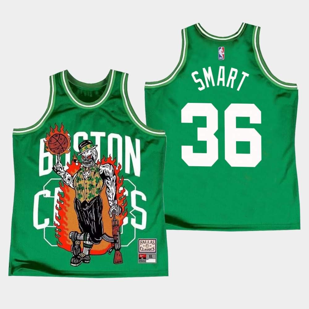 Men's Boston Celtics #36 Marcus Smart Green Warren Lotas Jersey JJT16E3L