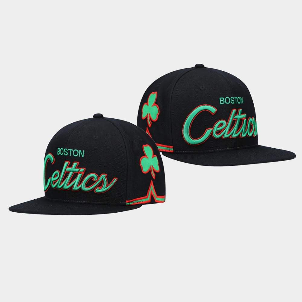 Men's Boston Celtics Black Classic Noel Holiday Hat VDS83E6I