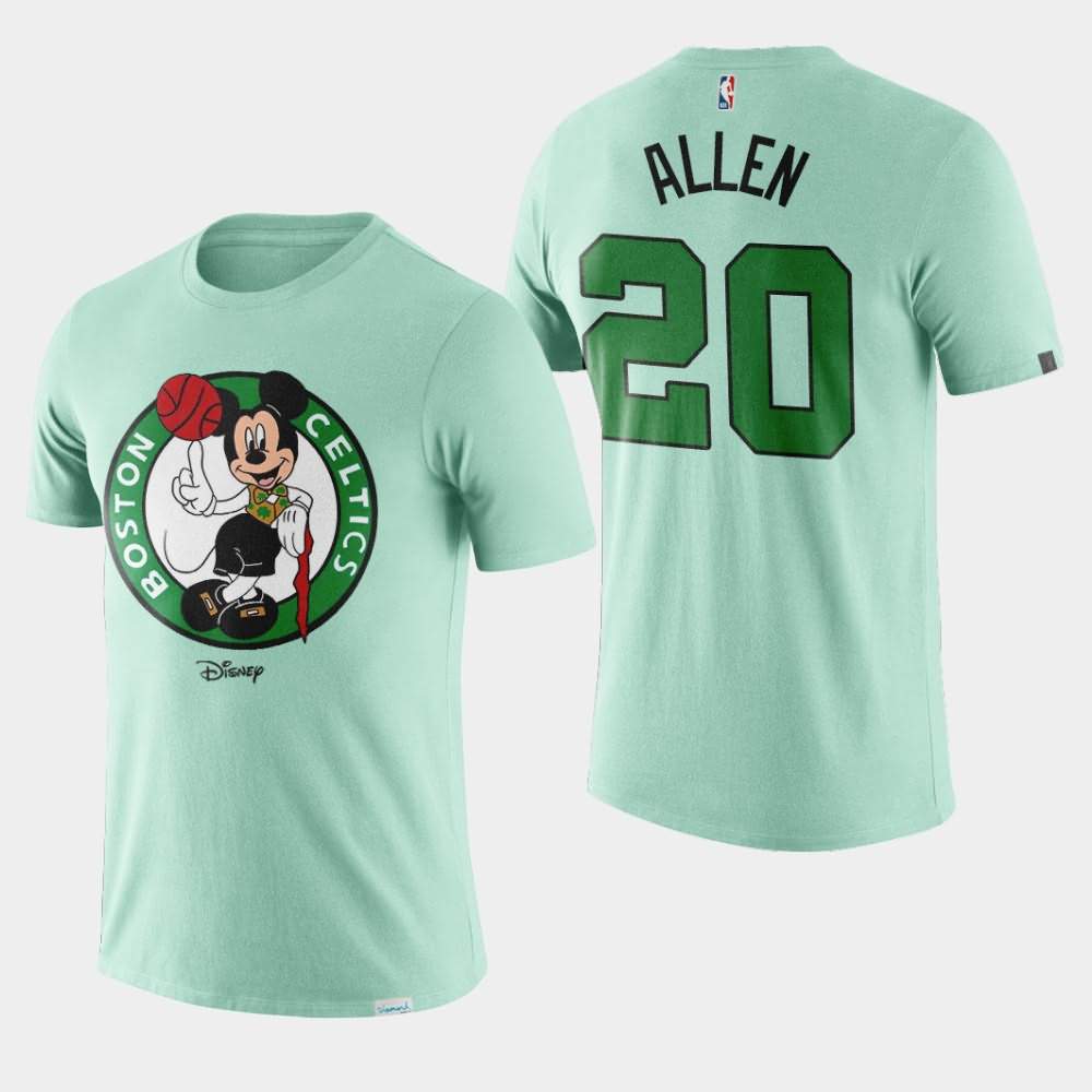 Men's Boston Celtics #20 Ray Allen Green Mickey Mouse Disney X NBA Mascot Crossover T-Shirt XDX86E1M