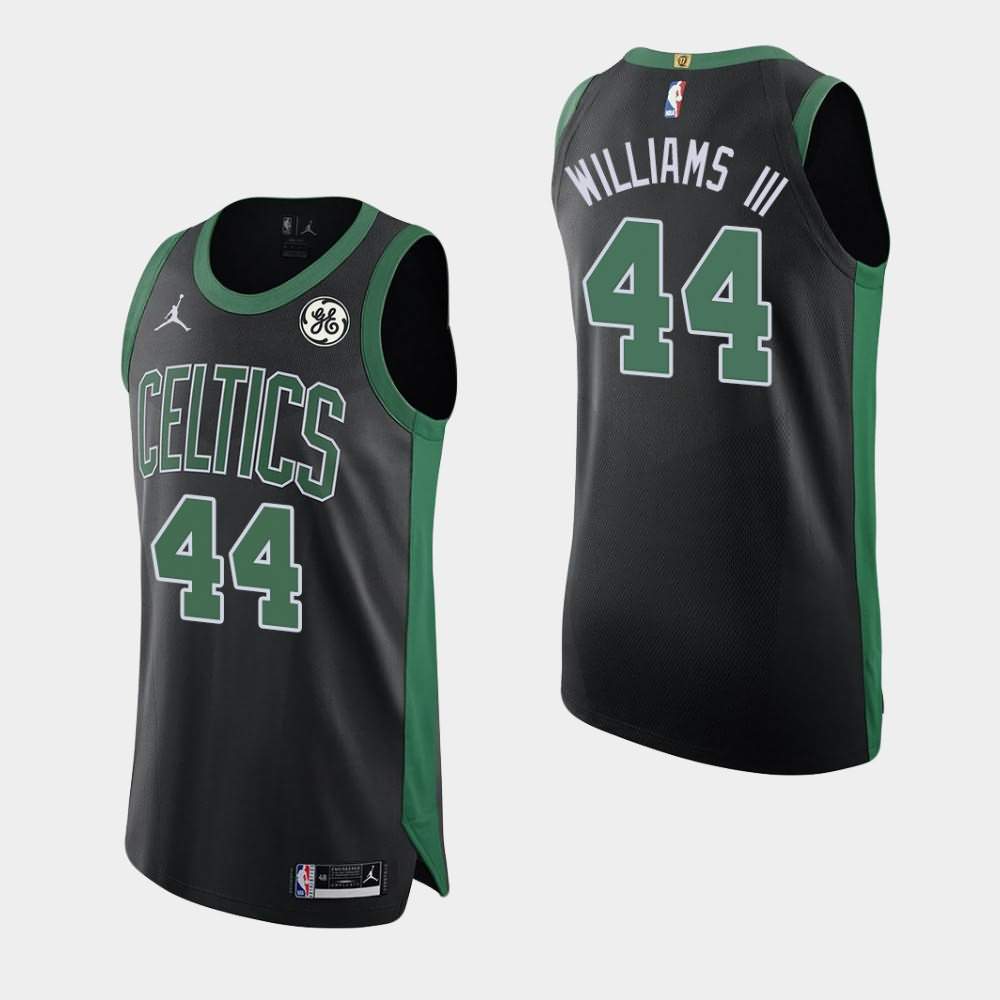 Men's Boston Celtics #44 Robert Williams III Black 2020-21 GE Patch Statement Jersey JND12E7T