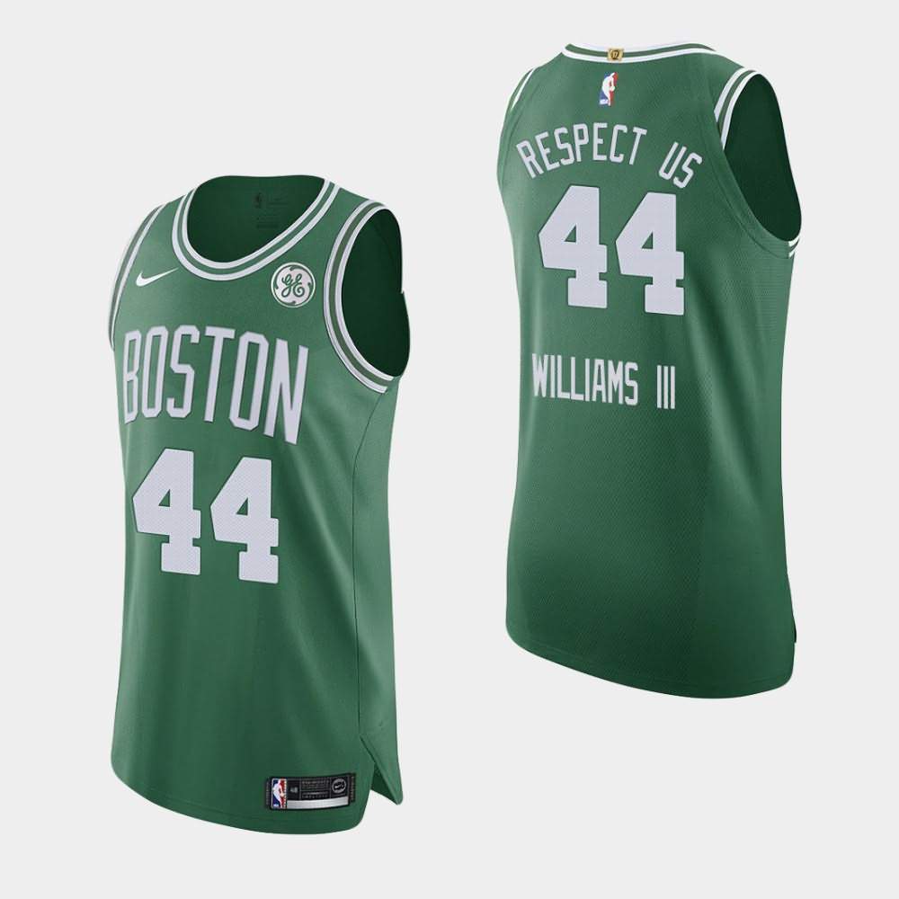 Men's Boston Celtics #44 Robert Williams III Green Icon GE Patch Respect Us Orlando Return Jersey CXJ17E5G