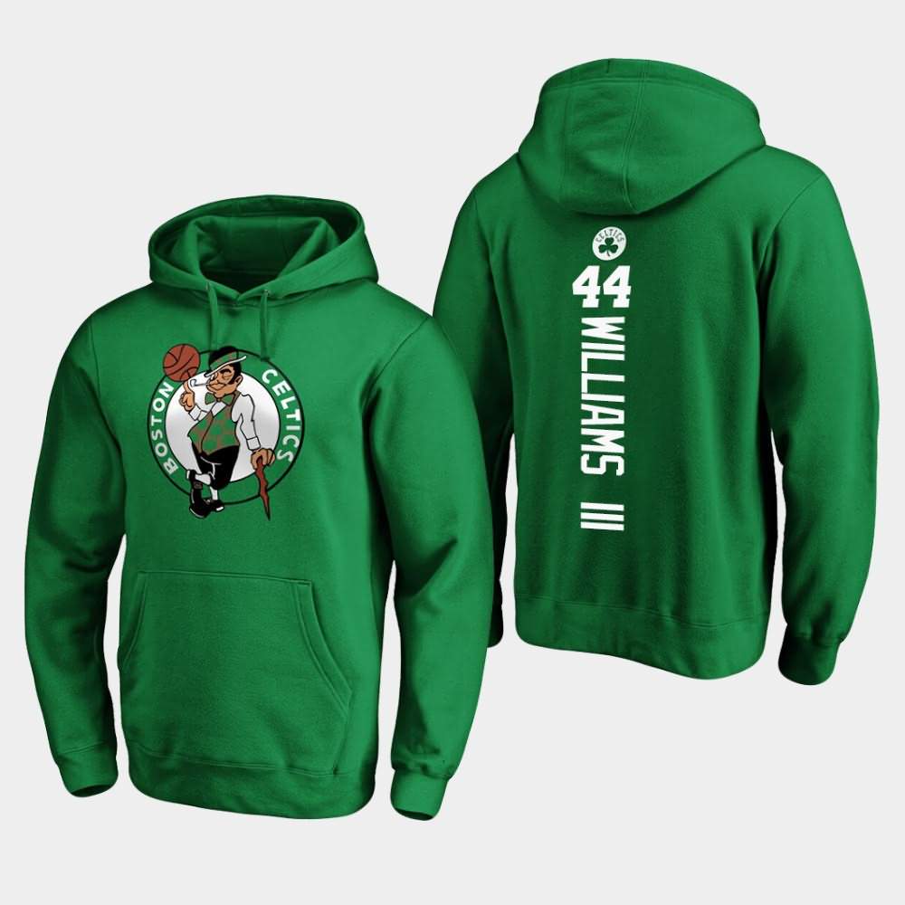 Men's Boston Celtics #44 Robert Williams III Kelly Green Pullover Playmaker Hoodie JBK04E0A